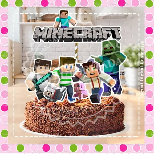 Topo de Bolo Minecraft