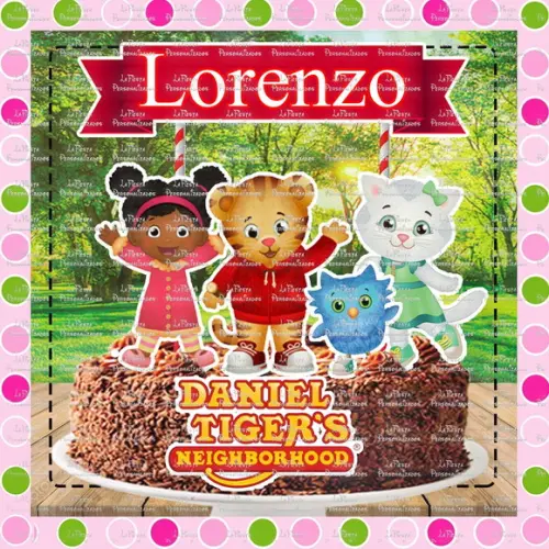 Topo de Bolo Daniel o Tigre
