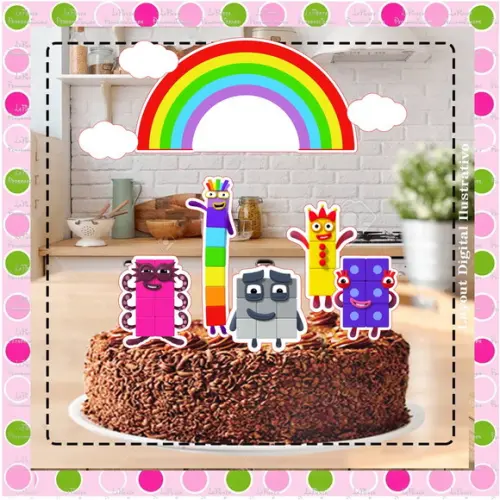 Topo de Bolo Numberblocks