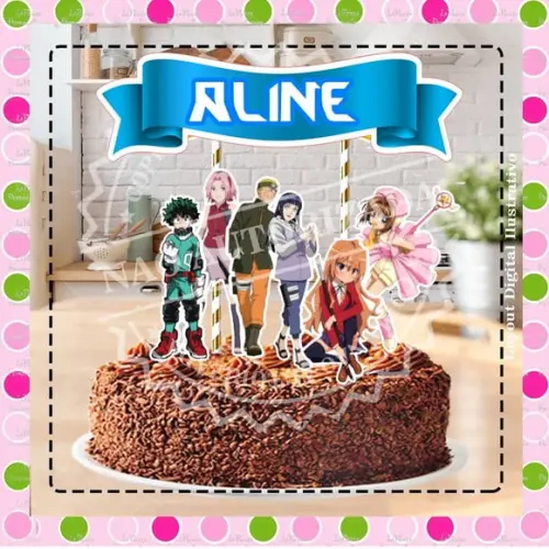 Topo de Bolo Anime