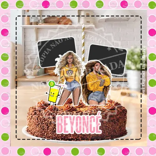Topo de Bolo Beyoncé
