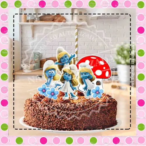 Topo de Bolo os Smurfs
