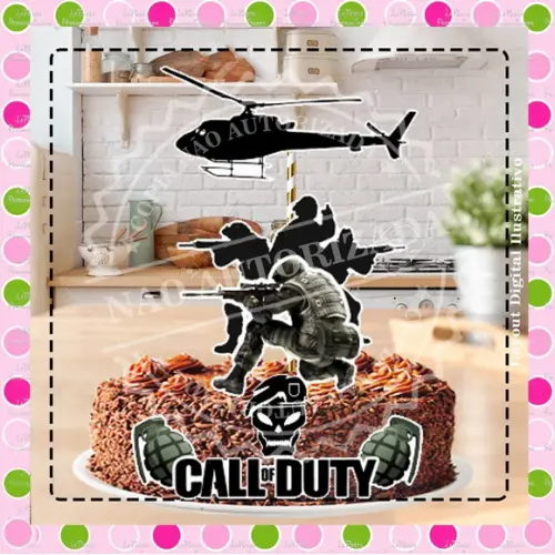 Topo de Bolo Call of Duty