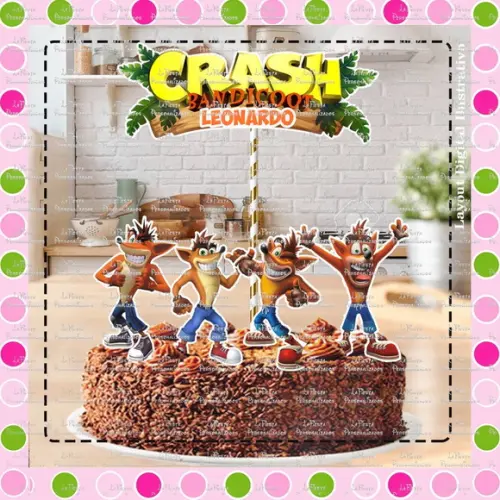 Topo de Bolo Crash Bandicoot