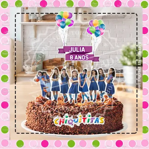 Topo de Bolo Chiquititas