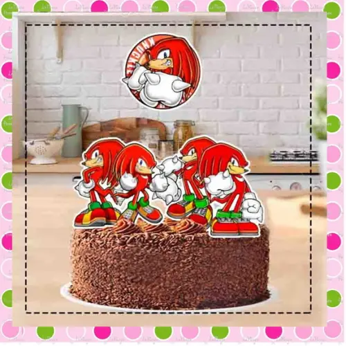 Topo de Bolo Sonic Knuckles