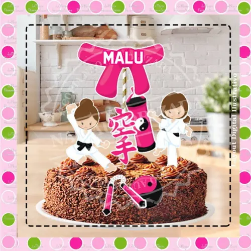 Topo de Bolo Karate