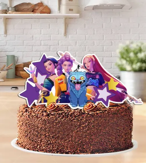 Topo de Bolo Guerreiras do Kpop