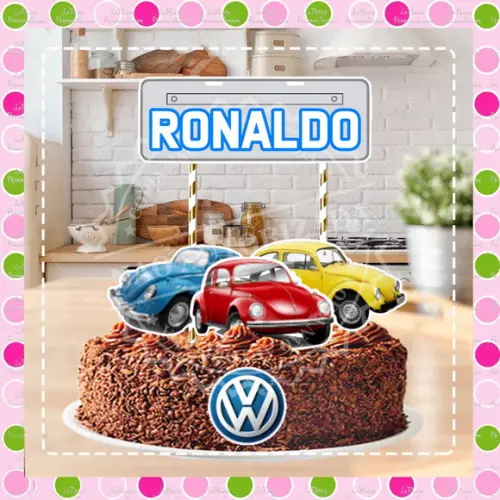 Topo de Bolo Fusca