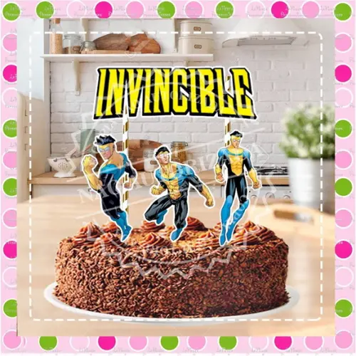 Topo de Bolo Invincible