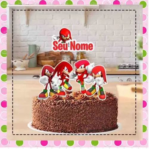 Topo de Bolo Sonic Knuckles