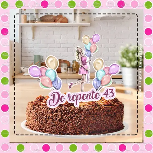 Topo de Bolo De Repente 43