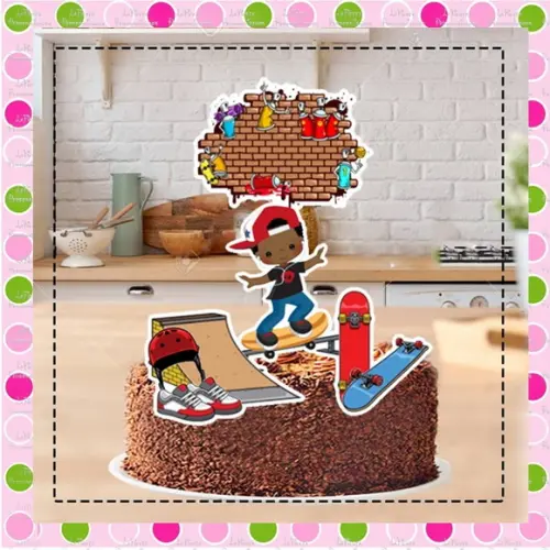 Topo de Bolo Skate