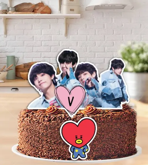 Topo de Bolo Banda Bts Tae-hyung V