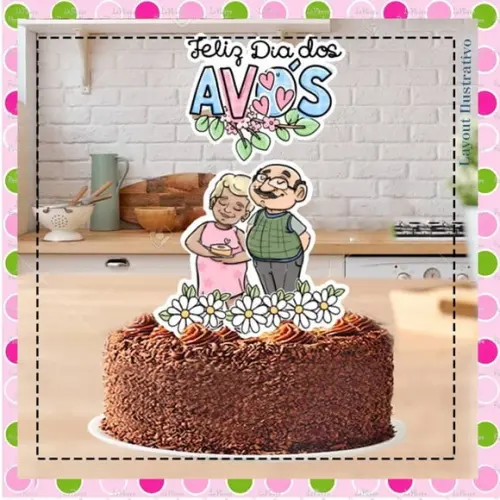 Topo de Bolo Dia dos Avós