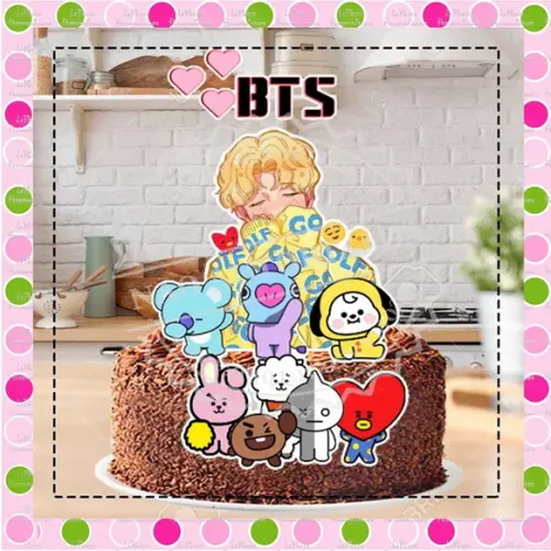 Topo de Bolo Banda Bts