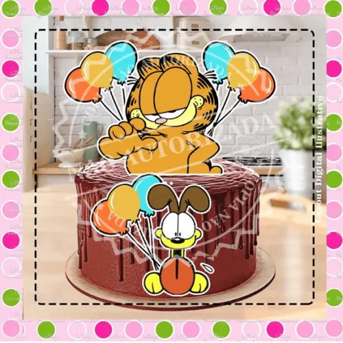 Topo de Bolo Garfield