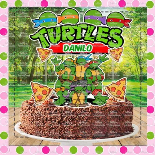 Topo de Bolo Tartaruga Ninja