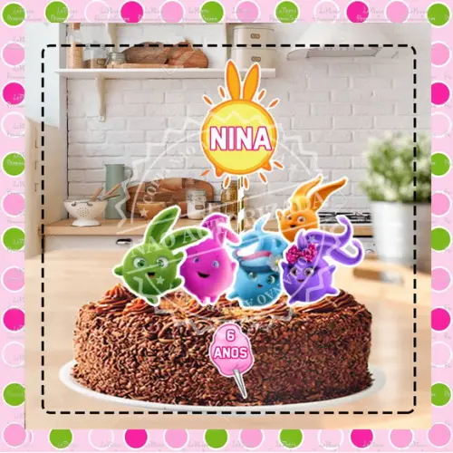 Topo de Bolo Sunny Bunnies