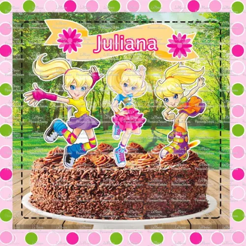 Topo de Bolo Polly Pocket