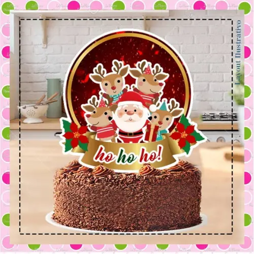Topo de Bolo Natal