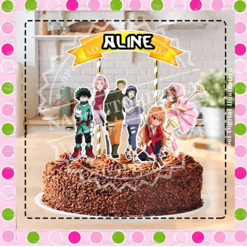 Topo de Bolo Anime
