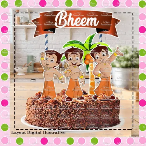 Topo de Bolo O Pequeno Poderoso Bheem