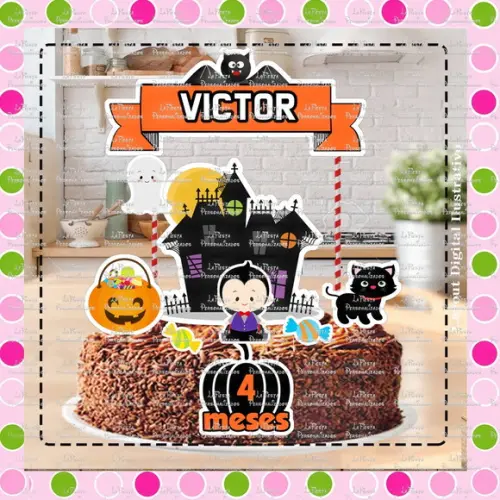 Topo de Bolo Halloween