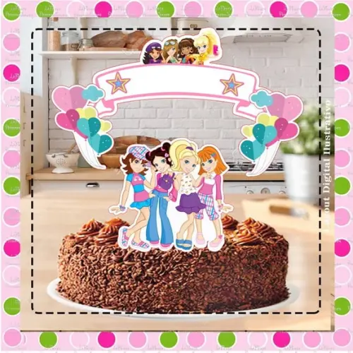 Topo de Bolo Polly Pocket