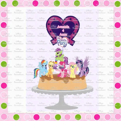 Topo de Bolo My Little Pony