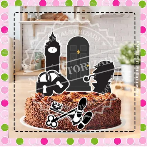 Topo de Bolo Sherlock Holmes