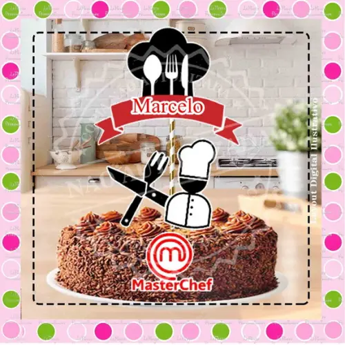 Topo de Bolo Master Chef