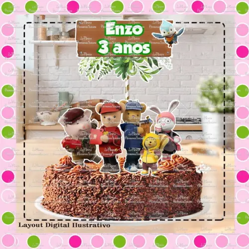 Topo de Bolo Detetives da Natureza