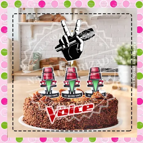 Topo de Bolo The Voice