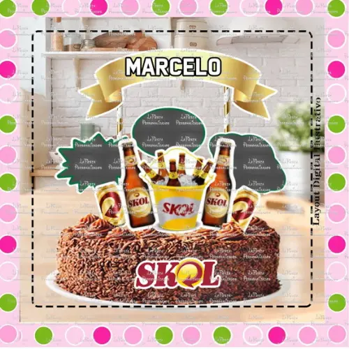 Topo de Bolo Skol