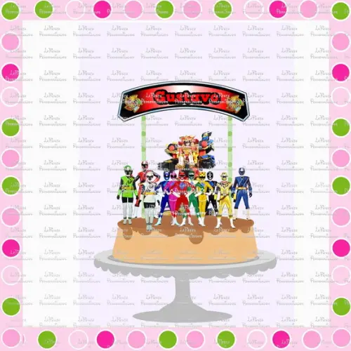 Topo de Bolo Power Rangers
