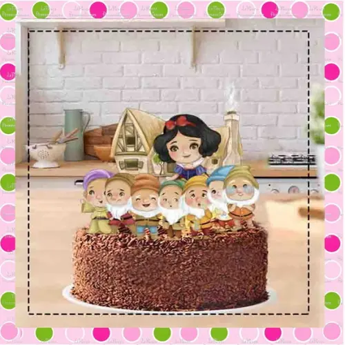 Topo de Bolo Branca de Neve