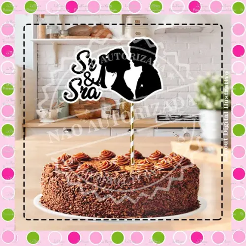 Topo de Bolo Love Casamento
