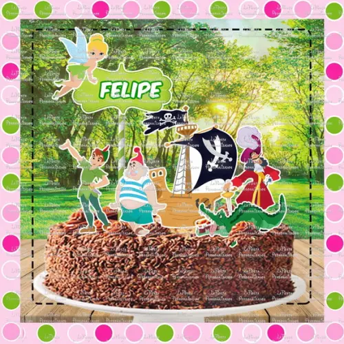 Topo de Bolo Peter Pan