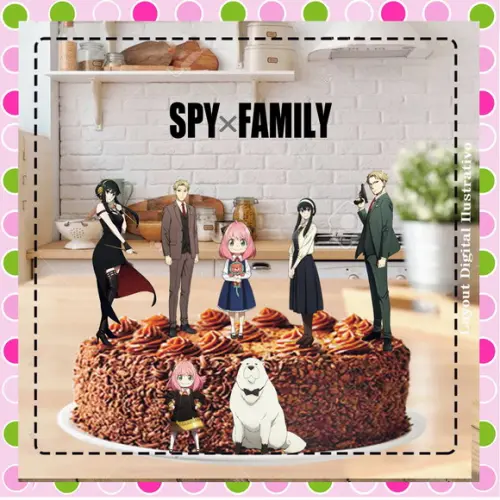 Topo de Bolo Spy x Family