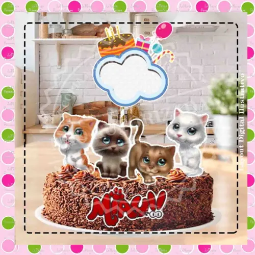 Topo de Bolo Gatinhos