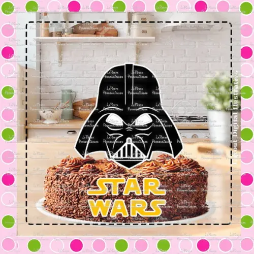 Topo de Bolo Star Wars