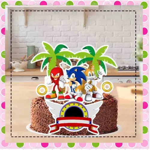 Topo de Bolo Sonic