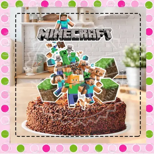 Topo de Bolo Minecraft