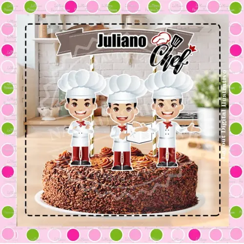 Topo de Bolo Master Chef