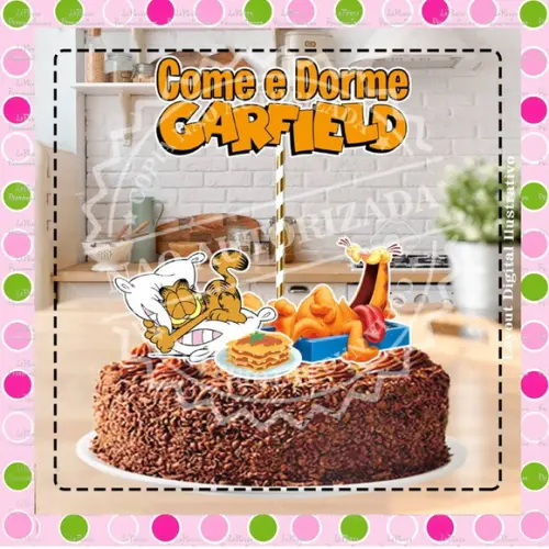 Topo de Bolo Garfield