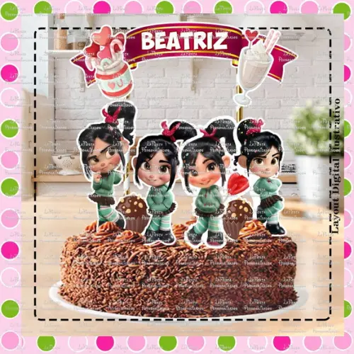 Topo de Bolo Vanellope
