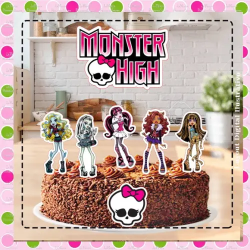 Topo de Bolo Monster High