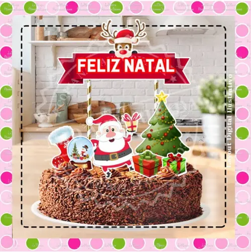 Topo de Bolo Natal