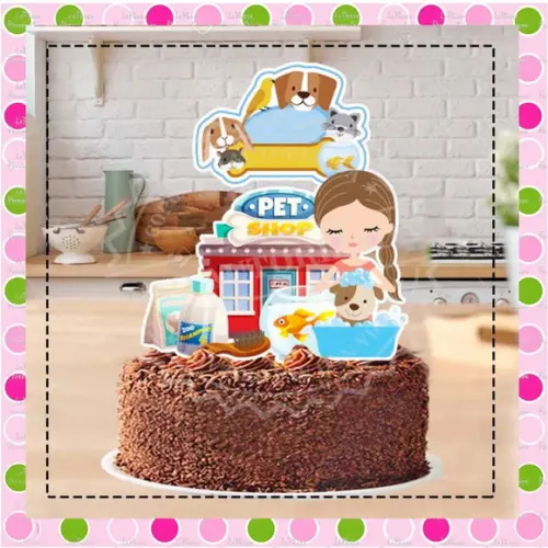 Topo de Bolo Pet Shop